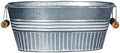 Headwind Vintage Collection 14-Inch White Wash Oval Galvanized Tub with Handles – Metal Beverage Tub & Party Drink Bucket, Galvanized Bucket, Water Trough & Decorative Oval Planter by Robert Allen by Headwind