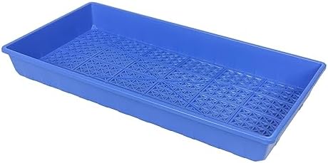 SUNPACK 10" x 20" Heavy Duty Mesh Plastic Seed Starting Tray, Blue, 2.3" (Pack of 10) - Ensures Water Drainage and Aeration, Perfect for Greenhouses or Indoor Gardening - Image 2