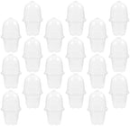 Angoily 20 Set Nursery Pots with Lids, PET Seedling Starter Propagation by Angoily