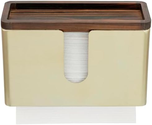 MyGift Gold Wall Mounted Paper Towel Holder, Folded Towel Dispenser - Image 6