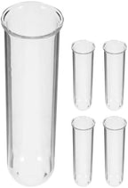 5pcs Clear Plant Propagation Tubes: 6x2 Hydroponic Glass Plant Starter Test Tube with Round Bottom, SoilFree Planter with Rim for Water Cultivating Flowers by GRADENEVE