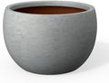 Kante Pale Gray Concrete Planter 11.8" Dia All-Weather Round Small Pot by Unknown