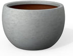 Kante Pale Gray Concrete Planter 11.8" Dia All-Weather Round Small Pot by Unknown