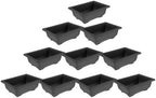 Bonsai Lightweight Planter Rectangular Box Plastic 15pcs with Mesh Bottom and Preset Drainage Holes, Deep Portable Container for Succulent and Garden Plant Growing, Indoor by NUSITOU