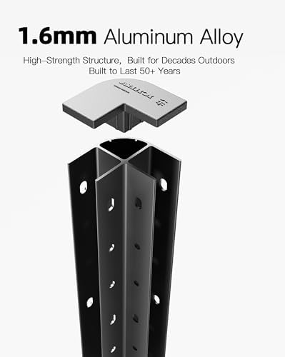 DaisyVibe Aluminum Raised Garden Bed Corner Brackets 11.8",4Pack+4Endcaps - Image 2