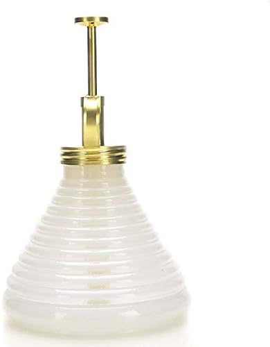 Plant Mister- White Color Glass Bottle & Brass Sprayer (Matt Gold) - Image 2