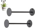 Bloem Revel 8" Indoor Wall-Mount Plant Hook, 15 lb Capacity, Black, 2-Pack by Bloem