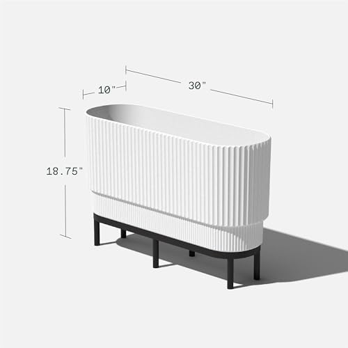 Veradek Demi Series Raised Long Planter - Wide Planter with Stand - Image 2