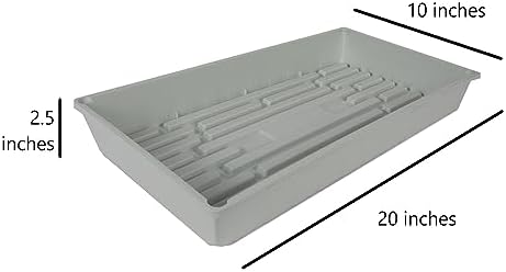 SUNPACK 10" x 20" Mega Plastic Seed Starting Tray, White, 2.5" (Pack of 30) - No Drainage Holes, Ideal for Greenhouses or Indoor Gardening - Made of Thick, Strong Plastic - Image 5