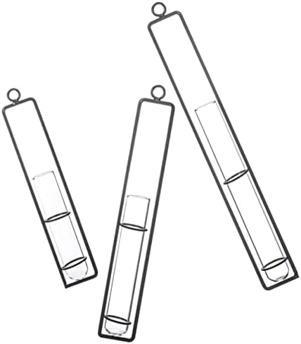 Abaodam Xmas Wall Hanging Propagation Station 3pcs Iron and Glass Tubes by Abaodam