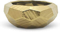WGV Geometric Ceramic Vase, Width 9.25", Height 3.75", Matte Gold Bowl Pot, Planter for Wedding Event Office Home Decor, Art Design, 1 Piece by WGVInternational-OpusGlassware