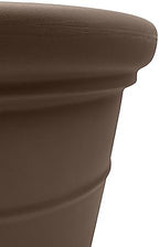 The HC Companies 30 Inch Terrazzo Large Round Planter - Rolled Rim Weather Resistant Decorative Plastic Plant Pot with Drainage for Indoor Outdoor Use, Chocolate - Image 4