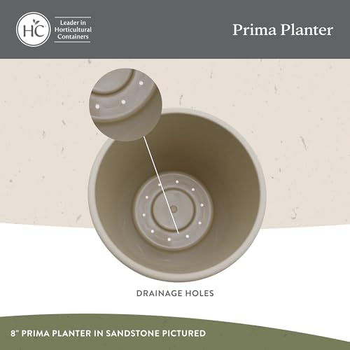 The HC Companies Prima Round Plastic Plant Pot w/Rolled Rim - Lightweight & UV Resistant Flower Pot for Herbs & More - Outdoor & Indoor Plant Pots w/Drainage (20 inch, Dusty Teal, Pack of 1) - Image 3