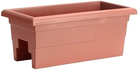 Root & Vessel Countryside Railing Planter Box, 24 Inch, Terra by Novelty