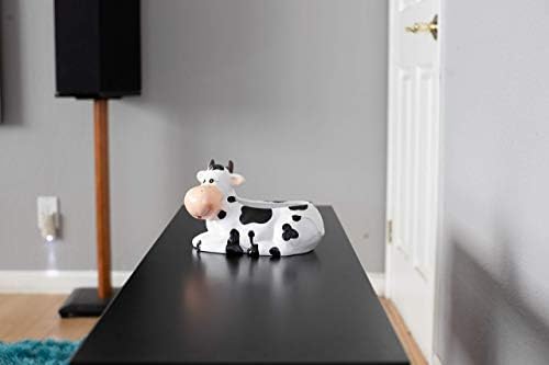 Cow Planter Pot - Cow Print Party Decoration Supplies - Garden Backyard Cow Stuff Statue - Flower Ceramic Succulent Planter - Plantador de Vacas - Large 9" with Drain - Image 5