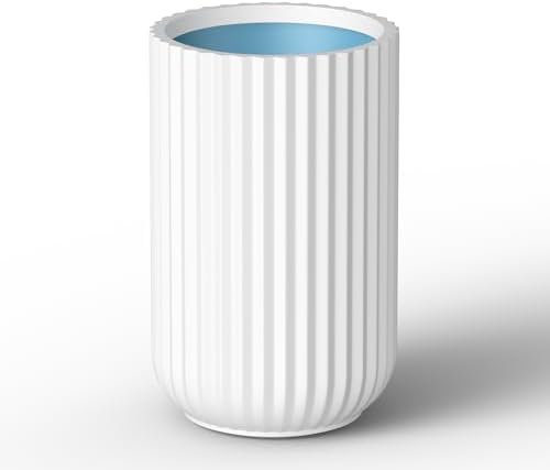Kante White Concrete Planter 17.7" Tall All-Weather Round Small Pot by Unknown
