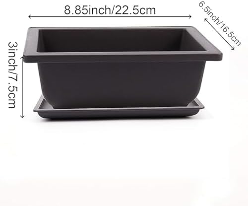 15 PCS 8.8 Inch Bonsai Training Pots, Bonsai Tree Growing Pots with 15 Drainage Trays, Plastic Bonsai Planter for Garden, Yard, Office, Porch, Balcony, Home Decoration - Image 2