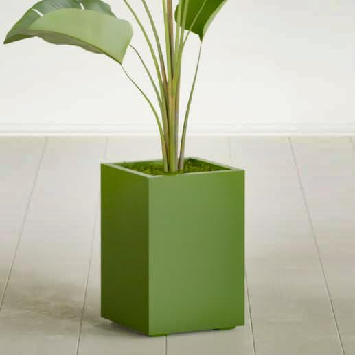 Greenline Leo Tall Rectangular Fiberglass Planter, Outdoor Planter Box - Image 2
