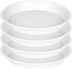 Plant Saucer Pot Tray 18 inch, 4 Packs Plastic Flower Planter Saucers and Drip Trays for Indoors Outdoors, Heavy Durable Plant Plate Water Catcher (White) by Unknown