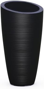 Mayne Modesto 42in Tall Round Modern Planter, Black - Image 2