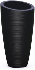 Mayne Modesto 42in Tall Round Modern Planter, Black - Image 2