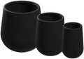 Beuta Large Poly Planters for Outdoor Plants - Set of 3, 15.5/18/20.5 Inches Outdoor Planters for Porch - Tall Planter for Outdoor & Indoor Plants | Large Indoor Plant Pot - USA Made - Black by Beuta