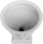 Merax MGO 13'' Tall Garden Urn Planter with Drainage Hole, Handmade Lightweight Urn for Flowers, Herbs & Succulents, Indoor & Outdoor Decorative Pot, Antique White - Image 6