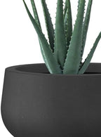 Kante Set of 3 Black Concrete Bowl Planters 19.6" 16" 11" Dia - Image 7