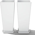FENCY Set of 2 Tall Outdoor Planters for Climbing Plants, White by FENCY