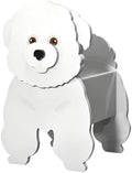 Animal PVC Flower Pot, Bichon Frise Shaped Succulent Planter Flower Holder for Garden Patio Balcony Window Sill, for Birthday Pet Lovers, 43x27cm(17x11in) by Unknown