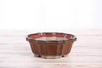 Willow Bonsai Ceramics Flower Design Bonsai Pot 5 Inch – Elegant Ceramic Bonsai & Succulent Pot, High‑Fired Frost‑Proof Stoneware with Drainage+Wiring Holes, Handmade USA (Sunset, 5inch) - Image 3