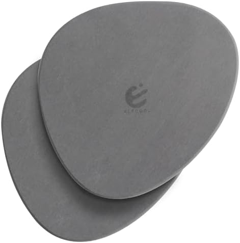 Elfcool Quick Dry Absorbent Flower Pot Saucer Dirp Tray Diatomaceous Earth Mat for Indoor Outdoor Plants (12''-Dark Grey-2pack) by Elfcool
