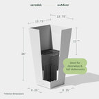 Veradek Pure Series Taper Planter - Tall Tapered Outdoor Planter with Shelf - Image 2