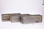 Wood Planter Box with Wine Crate Styled, 12x4 Inch Rectangular, Rustic Barn Wood, Plastic Liner, Wedding Flowers Holder, Home and Venue (12x4 Wine Crate Set of 4, Natural) - Image 6