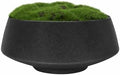 Black Ceramic Moss Bowl | 8 Inch | Artificial Moss Centerpiece | Decorative Table Bowl by Unknown