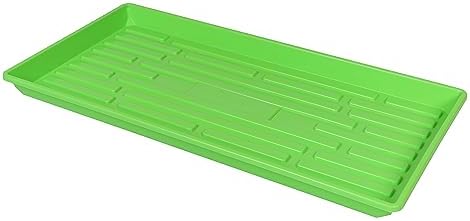 SUNPACK 10" x 20" Heavy Duty Shallow Plastic Seed Starting Tray, Green, 1" (Pack of 30) - No Drainage Holes, Perfect for Greenhouses or Indoor Gardening - Image 2