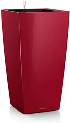 Lechuza CUBICO 22 Scarlet Red High Gloss, Self-Watering Tall Planter, H16.1 L8.7 W8.7 in by LECHUZA