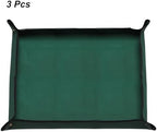 HARFINGTON 3pcs Repotting Mat 39.4" x 59.1" Oxford Cloth Waterproof Plant Repotting Mat Foldable Portable Gardening Potting Tray with Metal Buckle for Indoor Plant Change Soil, Dark Green - Image 3