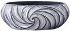 Flower Pots Spiral Textured Fiberglass Planter with Drainage Hole for Home Office Windows by Unknown