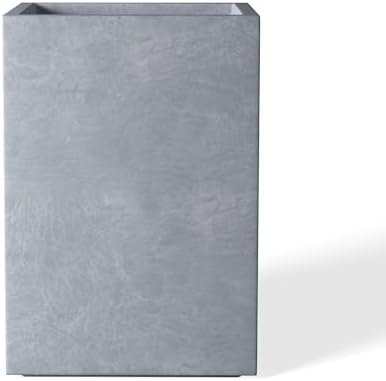 Kante Accent Tall Square Blue Gray Concrete Planter 16" H, Outdoor by Unknown