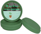 vensovo 8 Inch Green Terracotta Plant Saucers, 4 Pack Large Clay Trays by vensovo
