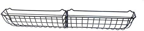 72 in Window Hayrack Steel Window Box (sectional) PVC Coated Black by GardenArtisans