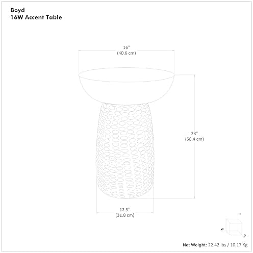 SIMPLIHOME Boyd 16" Wide Solid Wood Round End Table in Teal Wash - Image 3