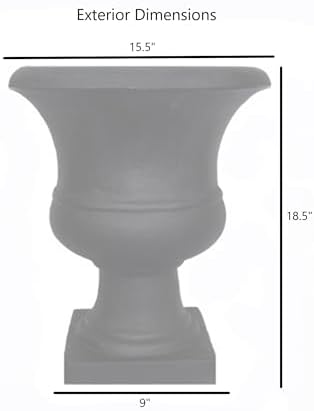 Tusco Products Outdoor Urn, 17-Inch, Espresso - UR01ES - Image 2