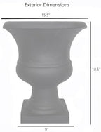 Tusco Products Outdoor Urn, 17-Inch, Espresso - UR01ES - Image 2