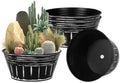 vensovo 10 Inch Shallow Galvanized Planters, 4 Pack Metal Succulent Pots by vensovo
