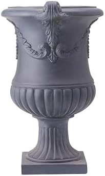 Merax 2 Set 24.8" Elegant MGO Flower Urn Planter, Black - Image 5