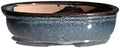 Bonsaiboy Home Decor Blue Ceramic Bonsai Pot - Oval Land/Water Divider 7.75 x 6.0 x 2.5 by Bonsai+Boy