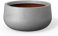 Kante Pale Gray Concrete Planter 20" Dia All-Weather Round Large Pot by Unknown