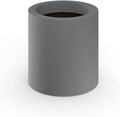 Modern Round Fiberglass Planter 21" Dia x 30" h, Dark Grey Matte by Unknown